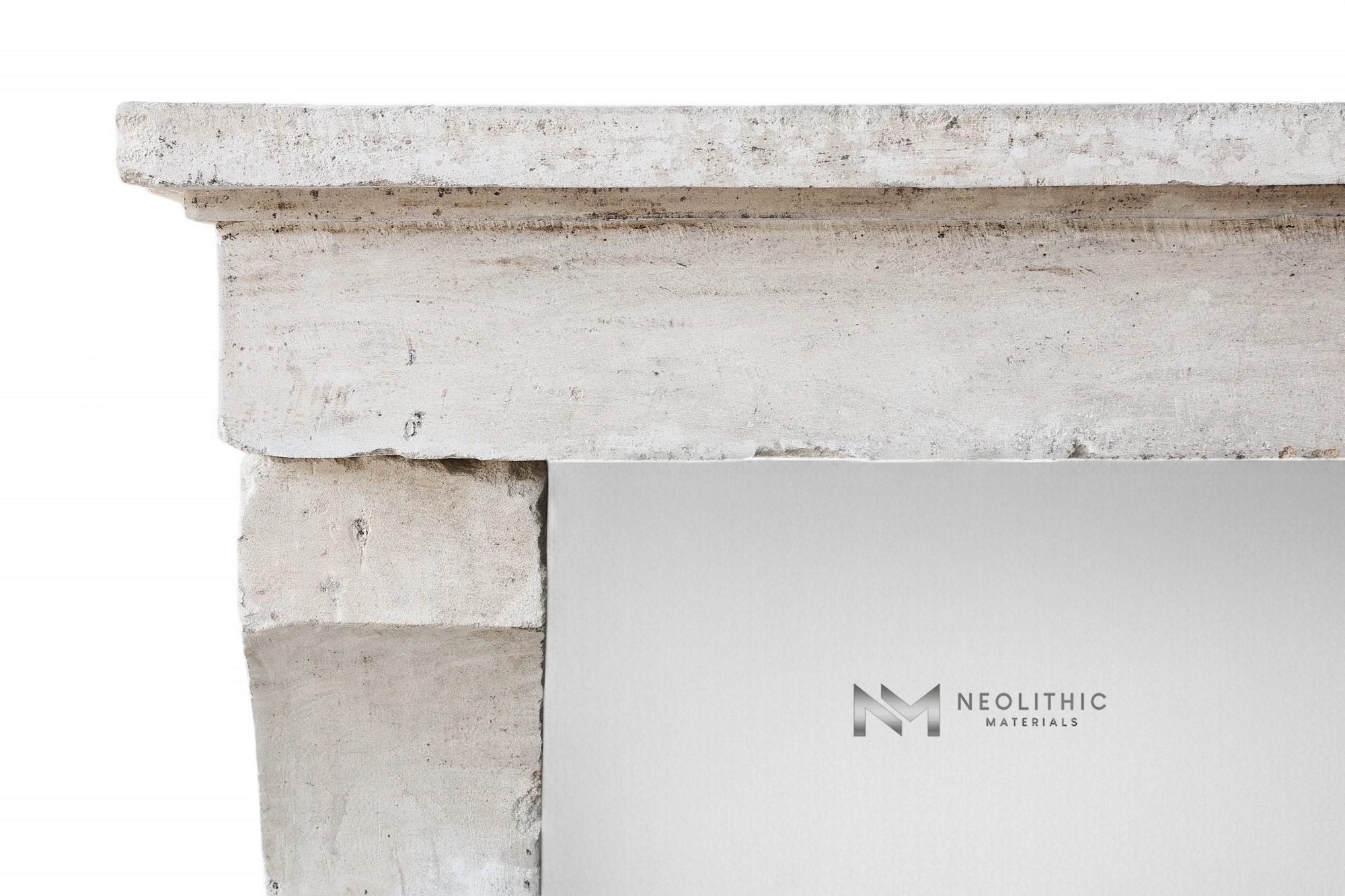 Antique Limestone Fireplace Mantel Countryside Style - Image 4